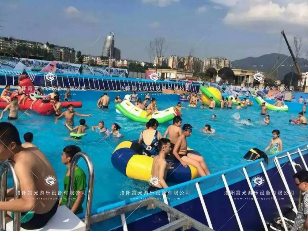 潭门镇充气游泳池
